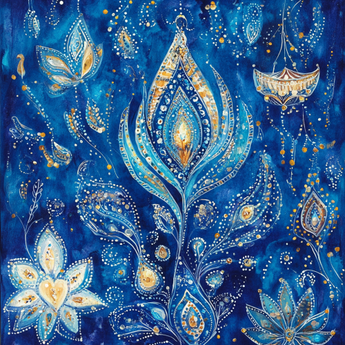 Diwali Celebration: Vibrant Artwork of Festive Patterns