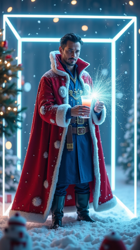 Doctor Strange as Santa in Magical Christmas Party
