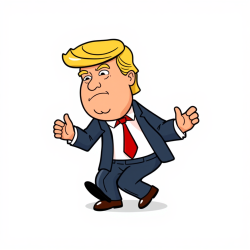 Donald Trump dances as a family guy icon.