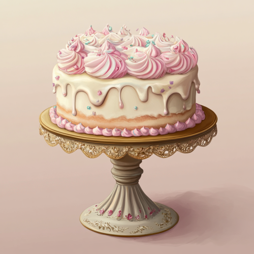 Dreamy Birthday Cake for Girl on Classic Stand
