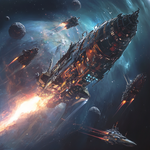 EMP Pulse Engulfs Pirate Ships in Space Battle