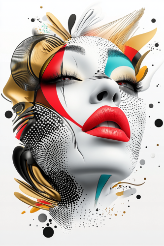 Elegant African Woman in Tribal Patterns