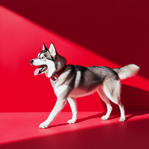 Elegant Husky Modeling with Gradient Lighting