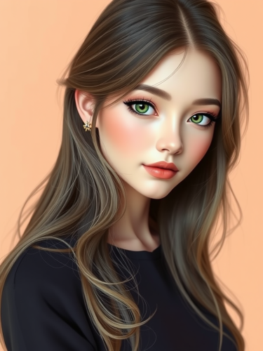 Elegant Yet Playful Woman in Stylish Attire