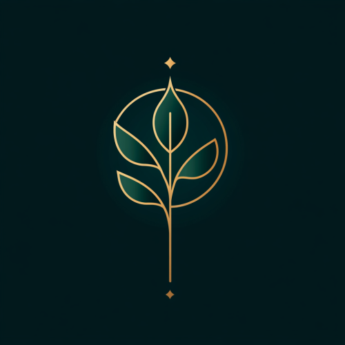 Elegant logo symbolizing growth and guidance for business