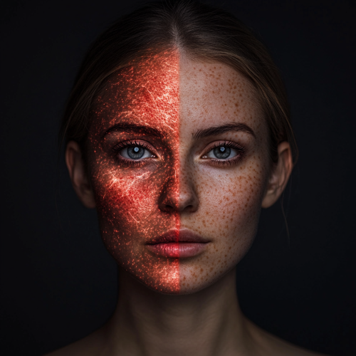 Ethereal Transformation: Aging Beauty in High Contrast