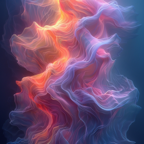 Expanding light illuminates organic forms in cinematic setting