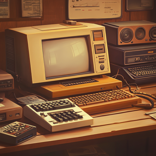 Exploring 1970s and 80s technology in cozy setting