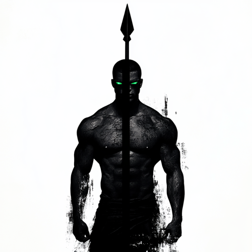 Fierce Warrior with Emerald Eyes