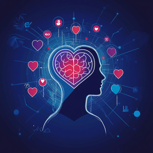 Figure symbolizes Emotional Quotient with empathy and interaction.