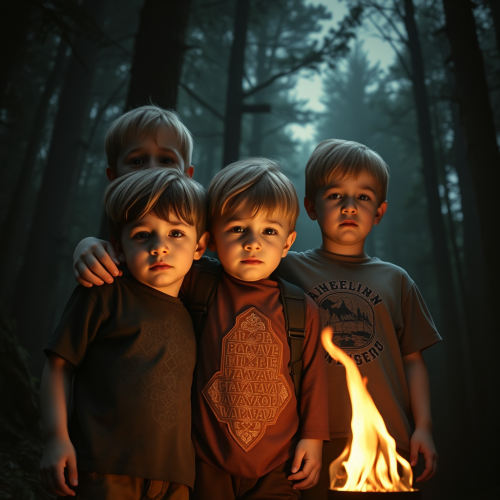 Five 12-year-old boys explore Daniel Boone Forest