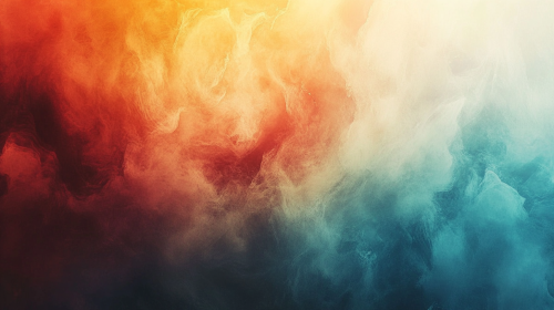 Fluid Gradient Poster in Warm Reds and Blues Background