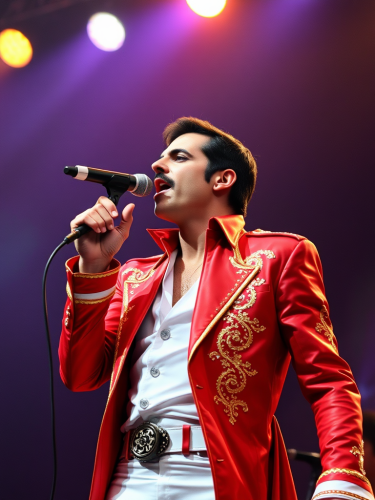 Freddy Mercury Performing Bohemian Rhapsody