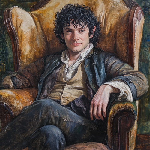 Frodo Baggins Sitting in Armchair, 18th Century