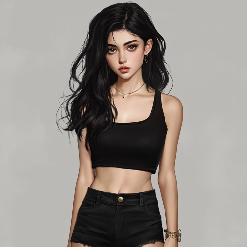 Full body image of a pretty girl