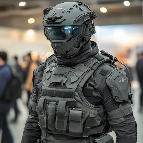 Futuristic Tactical Operator in Advanced Gear