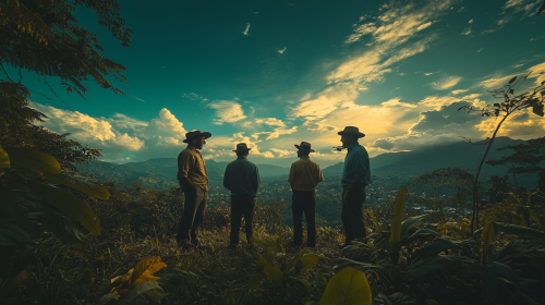 Gentlemen Enjoying Cigars on a Nicaraguan Mountain
