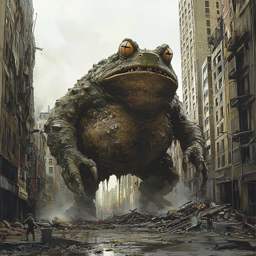 Giant Frog Brings Destruction to City