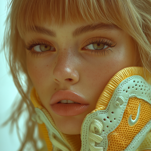 Girl Bites Lacoste Sneaker in High Fashion Editorial Girl Bites Lacoste Sneaker in High Fashion Editorial