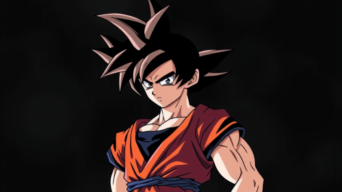 Goku Super Saiyan on Black Background