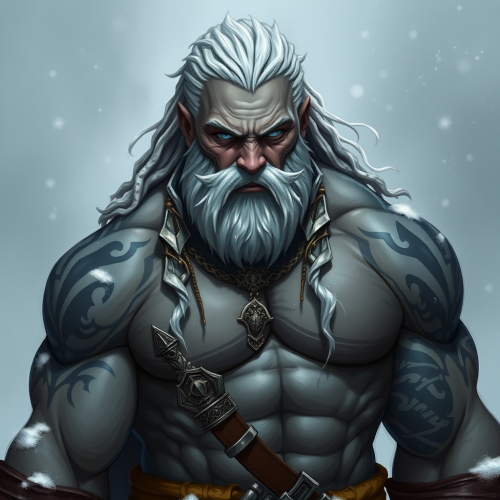 Goliath Viking Crusader with Blue Eyes in Snow