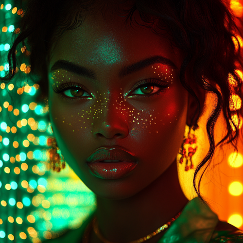 Gorgeous Black-Korean woman in edgy Jade fashion