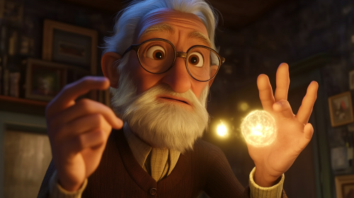 Grandpa explains magic responsibility with warm, wise tone.