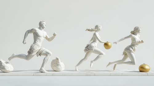 Greek man wins race, woman picks golden apple