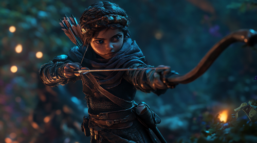 Halfling thief in dark fantasy setting, detailed and realistic.