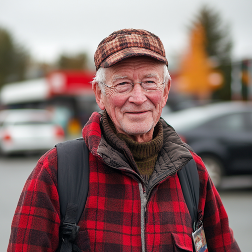Happy Canadian Man Celebrates Senior Life Insurance Choice