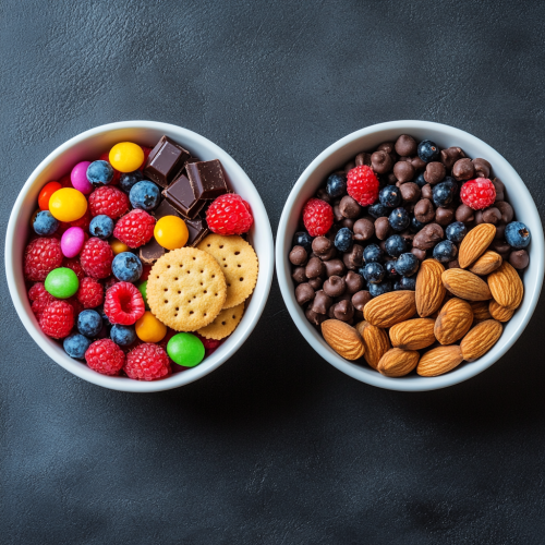 Healthy vs. Sugary: Choose smartly for better health.