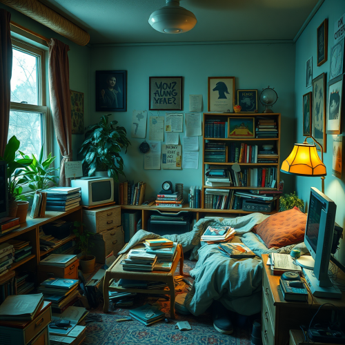 Hidden treasures in a teenager's messy room