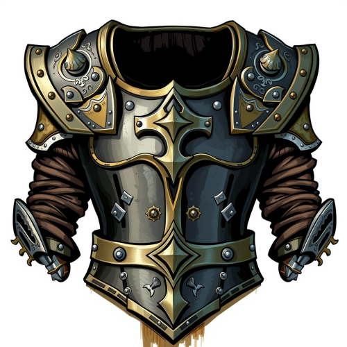 Illustration of Dwarven metal armor breastplate.