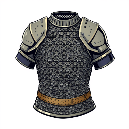 Illustration of a chain mail armor shirt