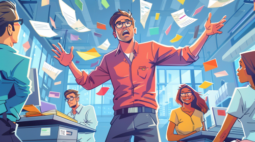 In-house marketer struggles alone, marketing agency team thrives together.