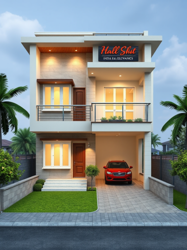 Indian Ground Floor Blueprint with 2 Bedrooms