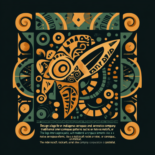 Indigenous Aerospace Logo Design with Traditional Motifs