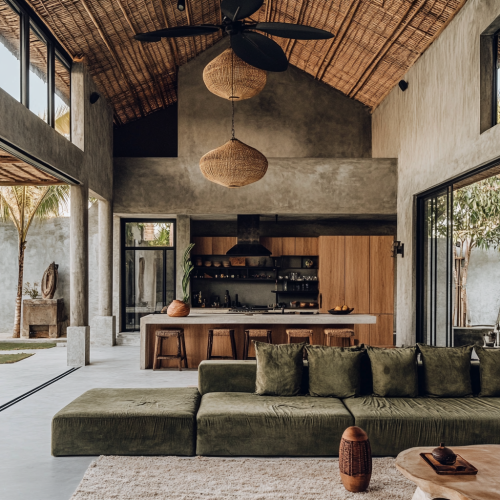 Inside a big villa with open living space