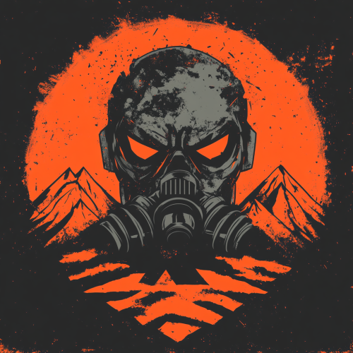 Intense pre workout label in a dystopian world theme.