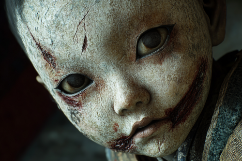 Japanese Child Yokai Edo Period Injured Face Photo