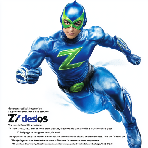Japanese superhero 'ZACROS' in dynamic blue costume. Japanese superhero 'ZACROS' in dynamic blue costume.