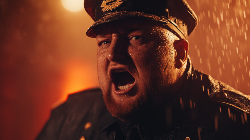 Jelly Roll in WWII uniform under cinematic lighting.