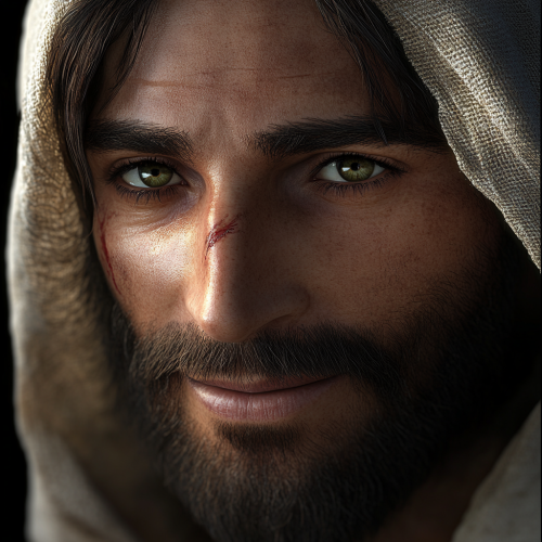 Jesus' loving embrace in 3D model