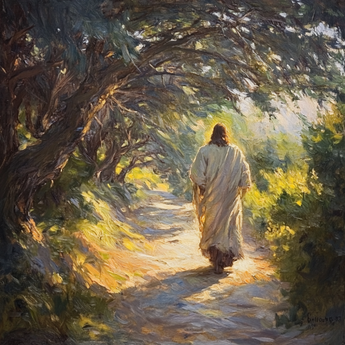 Jesus Christ's light shines on bowing trees. Jesus Christ's light shines on bowing trees.