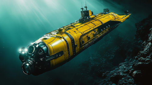 Jiaolong manned submersible exploring the Mariana Trench. Jiaolong manned submersible exploring the Mariana Trench.