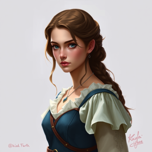 Kaya Scodelario as a DnD Noblewoman Artwork