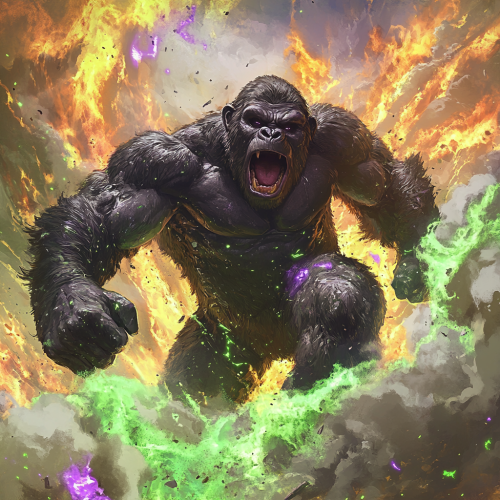 King Kong trapped in Elemental Ash Tempest King Kong trapped in Elemental Ash Tempest