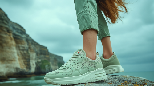 Lacoste Fashion Sneaker Advertisement with Vogue Girl Model