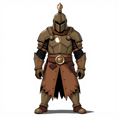 Leather armor in fast drawing style.