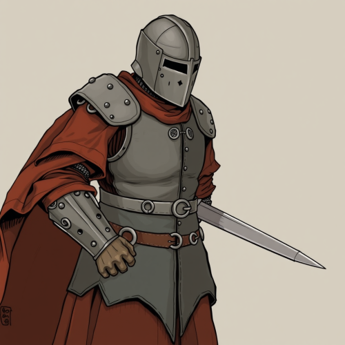 Leather armor with rings for protection from weapons.